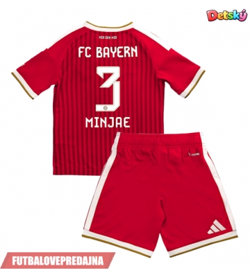 Lacne Dětský Futbalové dres Bayern Munich Kim Min-jae #3 2026-27 Krátky Rukáv - Domáci (+ trenírky)